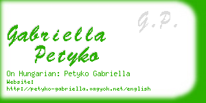 gabriella petyko business card